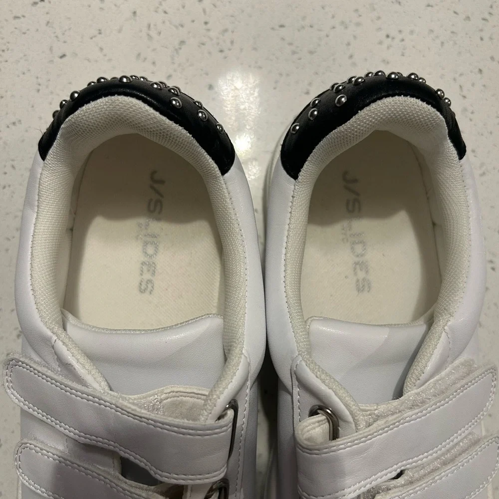 J / Slides GENNIE White Leather - Picture 4 of 10